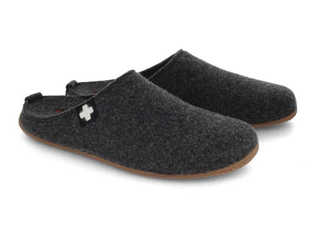 Living Kitzbühel® Filzpantoffeln Gipfelkreuz, anthra