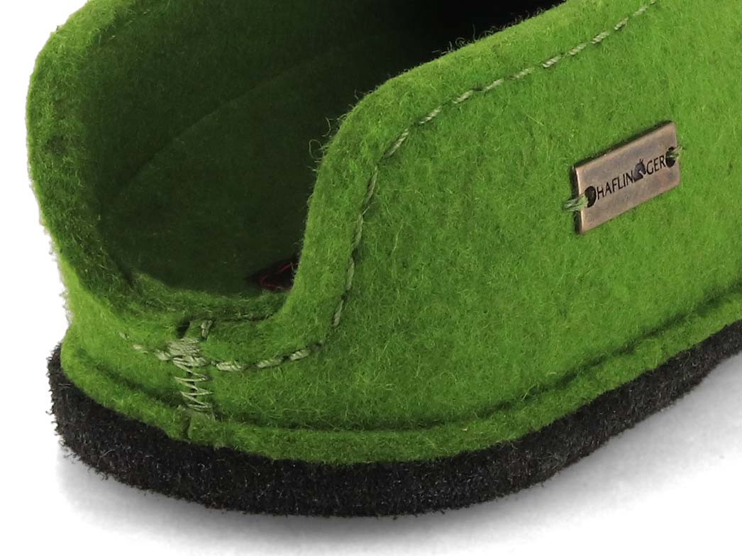 HAFLINGER Hausschuhe mit Filzsohle Flair Smily, grasgrün