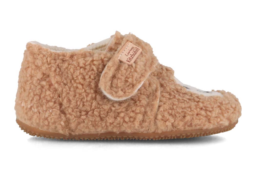 Living Kitzbühel Scarponcini Bambino Smiley In Lana | Primi Passi Con Chiusura Velcro