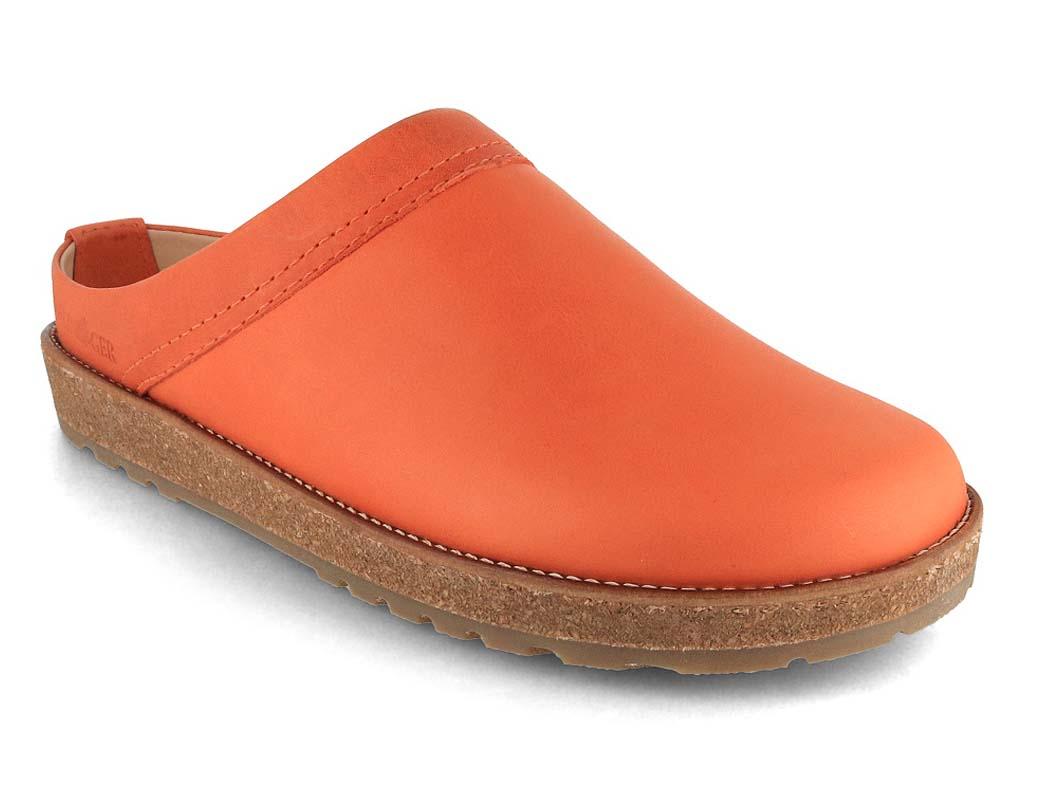 HAFLINGER Leder Clogs Travel Classic, orange