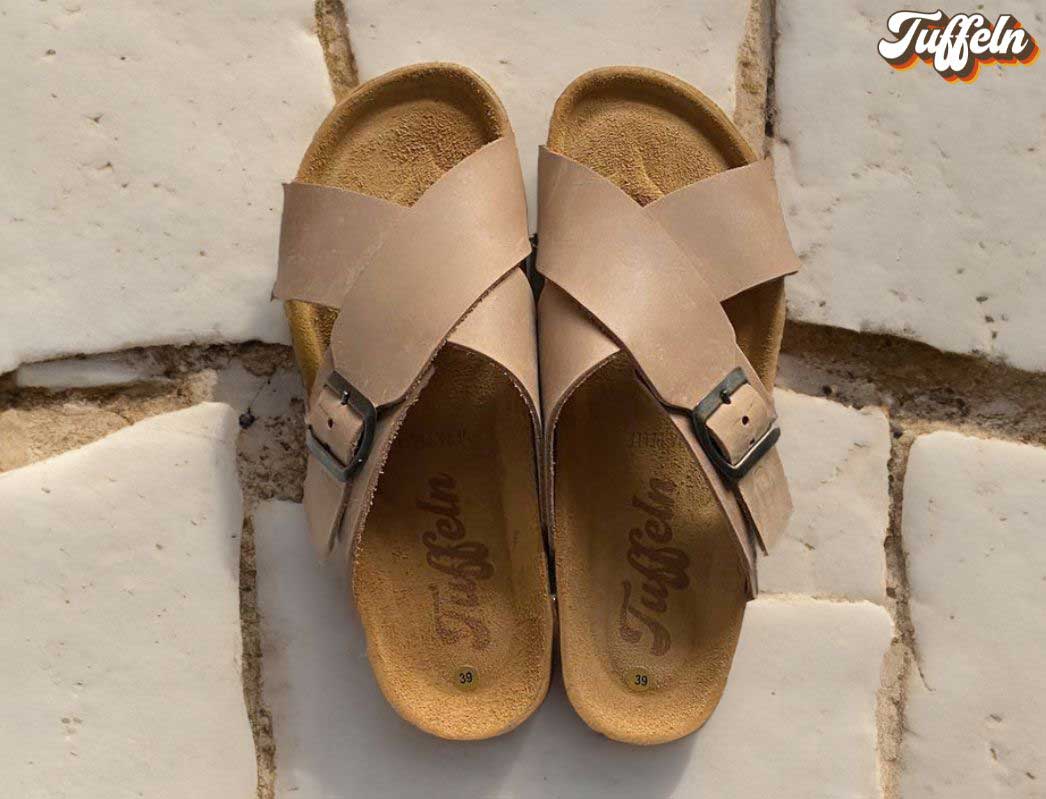 Zehentrenner Damen Kork Pantoletten HEYO Unisex Kork-Pantoletten